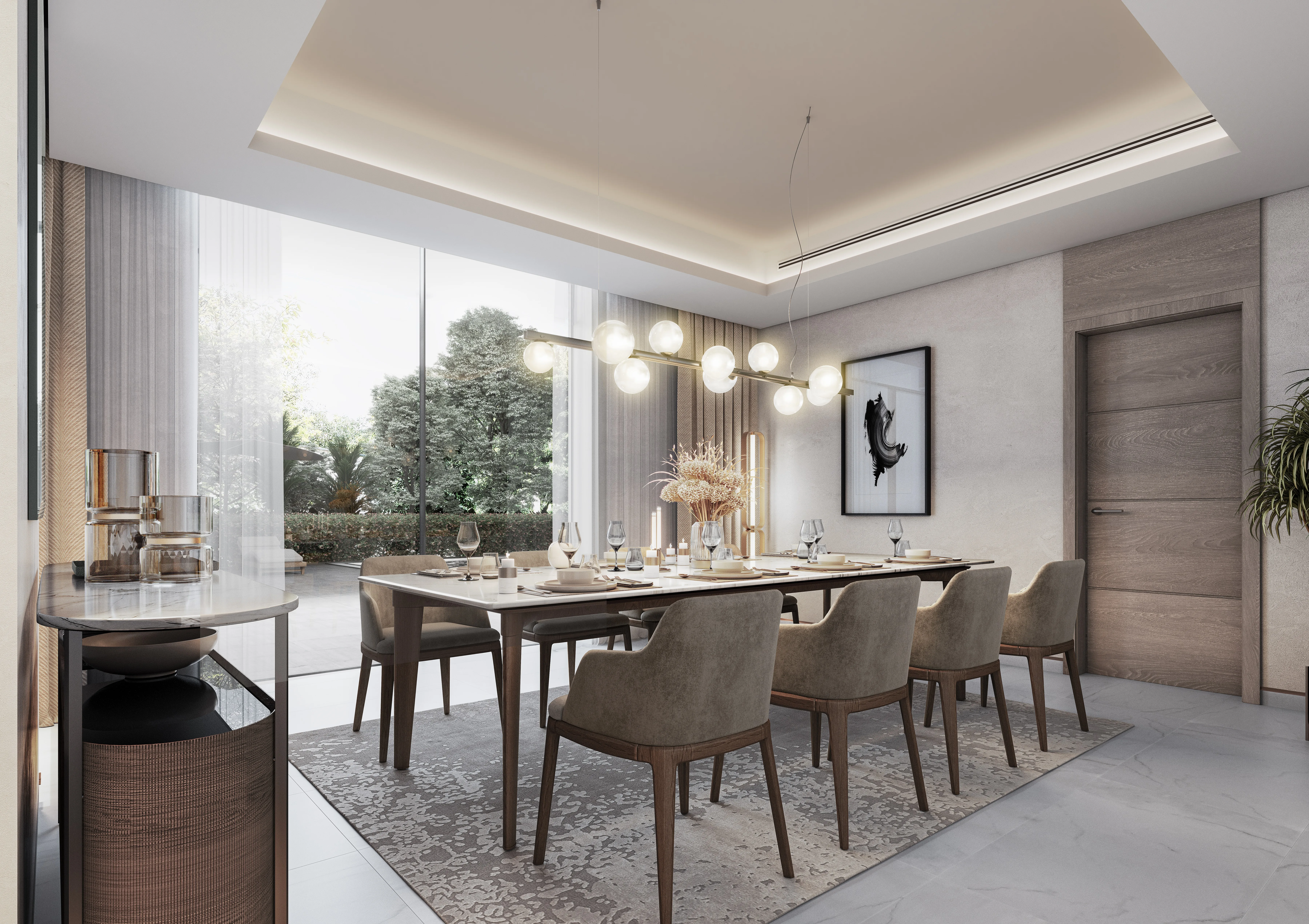 Spacious Crafted Dining Space & Premium Modern Open Kitchen